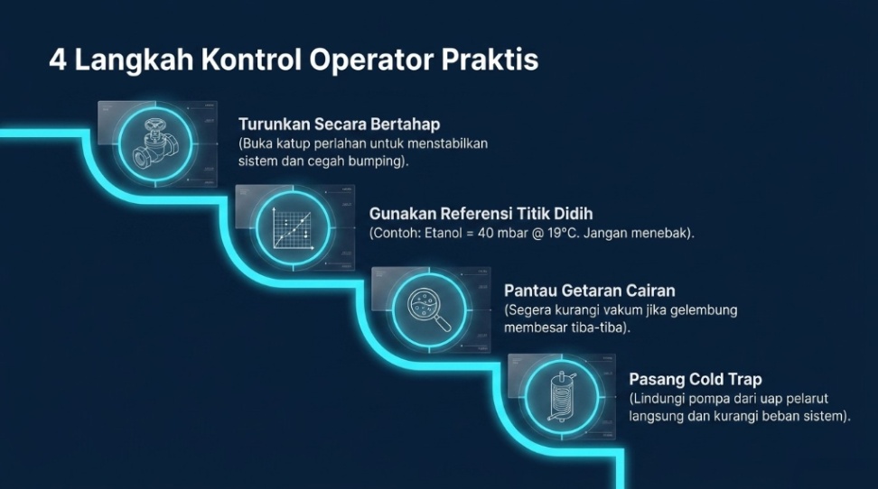 rotary evaporator - cara mengatur tekanan vakum